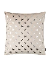 Housse de coussin 40x40 Cosmos, Couleur sable, couleur argentée