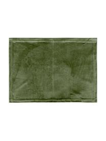 Placemats Simone, 2 stuks, 100% polyester fluweel, Olijfgroen, 35 x 45 cm