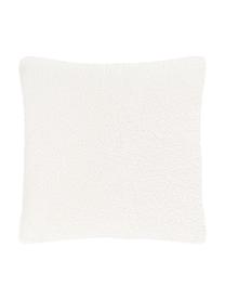 Flauschige Teddy-Kissenhülle Mille in Creme, Vorderseite: 100% Polyester (Teddyfell, Rückseite: 100% Polyester (Teddyfell, Creme, 45 x 45 cm