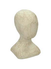 Oggetto decorativo Head, Poliresina, Beige, Larg. 12 x Alt. 20 cm