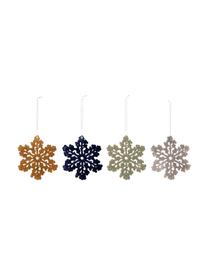 Breukvaste kerstboomhangersset Flake Ø 12 cm, 4 stuks, Multicolour, Ø 12 cm