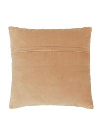 Housse de coussin en velours Sina, Velours (100 % coton), Ocre, larg. 45 x long. 45 cm