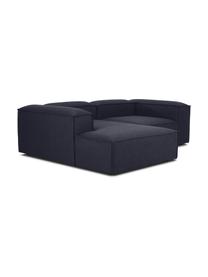Modulares Ecksofa Lennon, Bezug: 100 % Polyester Der strap, Gestell: Massives Kiefernholz FSC-, Webstoff Dunkelblau, B 238 x T 180 cm, Eckteil links