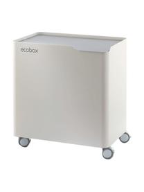 Cubo de basura para reciclar Ecobox, Acero lacado, Blanco, gris, An 59 x Al 56 cm