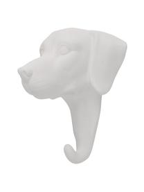 Wandhaken Dog aus Porzellan, Porzellan, Weiss, H 13 cm