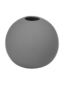 Kleine handgefertigte Kugel-Vase Ball in Grau, Keramik, Grau, Ø 10 x H 10 cm