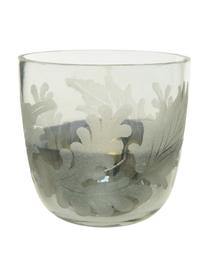 Svietnik na čajovú sviečku zo skla Jagna, Sklo, Priehľadná, odtiene striebornej, Ø 9 x V 8 cm