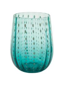 Wassergläser Shiraz in Bunt, 6er-Set, Glas, mundgeblasen, Mehrfarbig, Ø 7 x H 11 cm