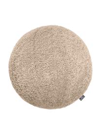 Handgemachtes Teddy-Kissen Palla in Ballform, mit Inlett, Bezug: 100% Polyester,, Sandfarben, Ø 30 cm