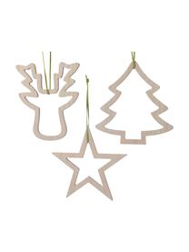 Set ciondoli Christmas, 3 pz., Beige, L 17 x A 17 cm