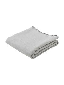 Plaid coton gris clair motif hiver Sylt, Gris clair, gris