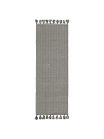 Tapis de couloir Homer, Blanc cassé, noir chiné