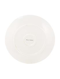 Platos llanos artesanales Allure, 6 uds., Cerámica, Blanco, dorado, Ø 26 cm