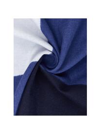 Pościel z flaneli Cosy, Niebieski, biały, 135 x 200 cm + 1 poduszka 80 x 80 cm