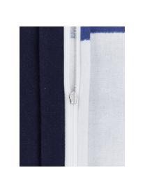 Pościel z flaneli Cosy, Niebieski, biały, 135 x 200 cm + 1 poduszka 80 x 80 cm