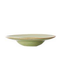 Piatto pasta in porcellana dipinta a mano Chef 4 pz, Porcellana, Verde oliva, Ø 29 cm