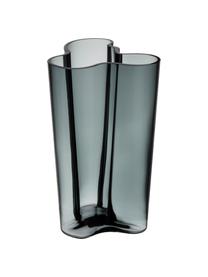 Design-Vase Alvar Aalto, Glas, Dunkelgrau, 17 x 25 cm