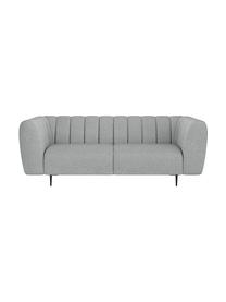 Sofa Shel (3-osobowa), Tapicerka: 100% poliester z uczuciem, Stelaż: drewno liściaste, drewno , Nogi: metal powlekany Dzięki tk, Jasny szary, S 210 x G 95 cm