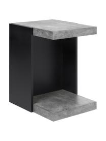 Bijzettafel Klaus, Frame: met melamine gecoate spaa, Beton optiek, 38 x 55 cm