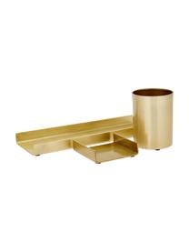 Büro-Organizer-Set Stationary, 3-tlg., Metall, Goldfarben, B 27 x H 10 cm