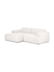 Sofá rinconera Melva (3 plazas), Tapizado: 100% poliéster Alta resis, Estructura: madera de pino maciza, ce, Patas: plástico, Tejido Off White, An 239 x F 143 cm, chaise longue izquierda