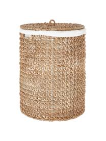 Wasmandenset Landin, 3-delig, Waterhyacint, rotan, metaal, Beige, Ø 48 x H 64 cm