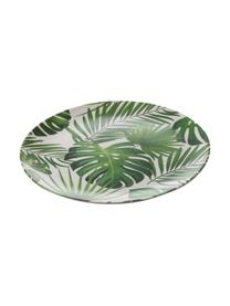 Bamboehouten ontbijtbordenset Tropical, 4-delig, 55% bamboevezels, 25% maïszetmeel, 15% melamine, Groentinten, wit, Ø 20 cm