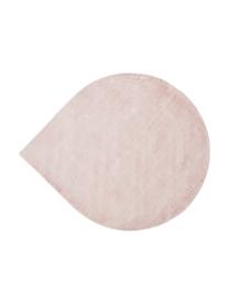 Tapis en viscose rose tissé main Jane Drop, Rose