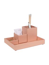 Set organizer da ufficio Lena 4 pz, Solido, cartone laminato, Rosa cipria, Set in varie misure