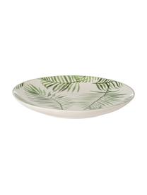 Piattino da dessert con motivo tropicale Jade 4 pz, Gres, Beige, verde, Ø 20 cm