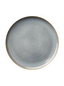 Assiette plate rustique Saisons, 6 pièces, Grès cérame, Bleu, Ø 27 cm