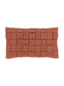 Housse de coussin tissé rectangulaire rouille Norman, Terracotta, larg. 30 x long. 50 cm