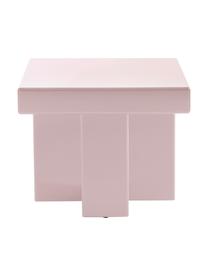 Tavolino Crozz, Pannello di fibra a media densità (MDF) laccato, Rosa, Larg. 50 x Alt. 48 cm