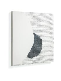 Peinture sur toile Prisma, Blanc, noir, larg. 50 x haut. 50 cm