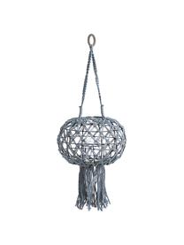 Farolillo colgante Macrame, Estructura: metal, Gris, Ø 31 x Al 70 cm