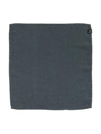 Servilletas de lino Sunshine, 4 uds., Lino, Gris oscuro, An 45 x L 45 cm