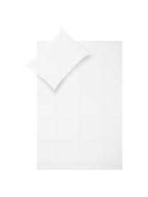 Biancheria da letto in cotone percalle bianco Elsie, Bianco, 180 x 300 cm + 2 federe 50 x 80 cm
