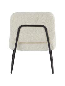 Sillón infantil de borreguillo Bolzano Mini, Tapizado: tejido bouclé (100% polié, Estructura: hierrocon pintado en polv, Borreguillo blanco, An 52 x F 46 cm