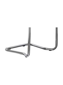 Silla cantilever de pana Kink, Tapizado: pana (88% nylon, 12% poli, Estructura: metal cromado, Negro, cromo, An 48 x F 48 cm