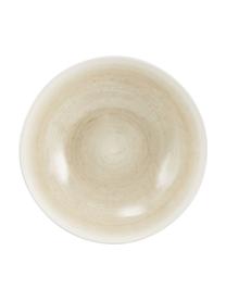 Handgemachte Salatschüssel Pure matt/glänzend mit Farbverlauf, Ø 26 cm, Keramik, Beige, Weiß, Ø 26 x H 7 cm
