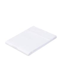 Drap plat en satin de coton blanc Comfort, Blanc, larg. 240 x long. 300 cm