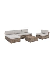 Garten-Loungesessel Coraline, Bezug: 100% Polypropylen, Gestell: Aluminium, pulverbeschich, Brauntöne, Beige, B 83 x T 98 cm