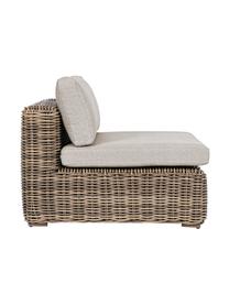 Tuin loungefauteuil Coraline met kussen in lichtbruin/beige, Bekleding: 100% polypropyleen, Frame: gepoedercoat aluminium, k, Bruintinten, beige, B 83 x D 98 cm