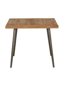 Mesa de comedor de madera de teca reciclada Kapal, Patas: acero con marcas intencio, Teca, An 90 x F 90 cm