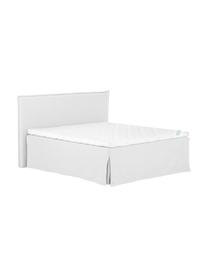 Letto boxspring premium Violet, Materasso: a molle insacchettate a 7, Piedini: legno di faggio massiccio, Grigio chiaro, 200 x 200