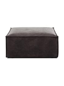 Sofa-Hocker Lennon aus recyceltem Leder, Bezug: Recyceltes Leder (70 % Le, Gestell: Massives Holz, Sperrholz, Füße: Kunststoff, Leder Taupe, B 88 x T 88 cm