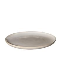 Plato postre de gres Saisons, 6 uds., Gres, Beige, Ø 21 x Al 1 cm