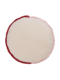 Cuscino rotondo soffice rosso/rosa Ariel, Rivestimento: 100% cotone, Rosso, rosa, Ø 35 cm