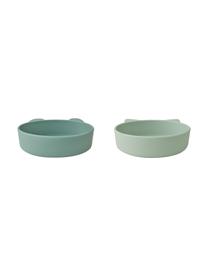 Schalenset Vanessa, 2-delig, 100% siliconen, Groen, pastelgroen, Ø 15 x H 5 cm