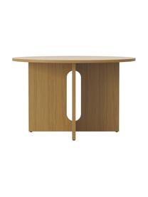 Runder Esstisch Androgyne mit Eichenfurnier, verschiedene Größen, Mitteldichte Holzfaserplatte (MDF) mit Eichenholzfurnier, Helles Holz, Ø 120 cm